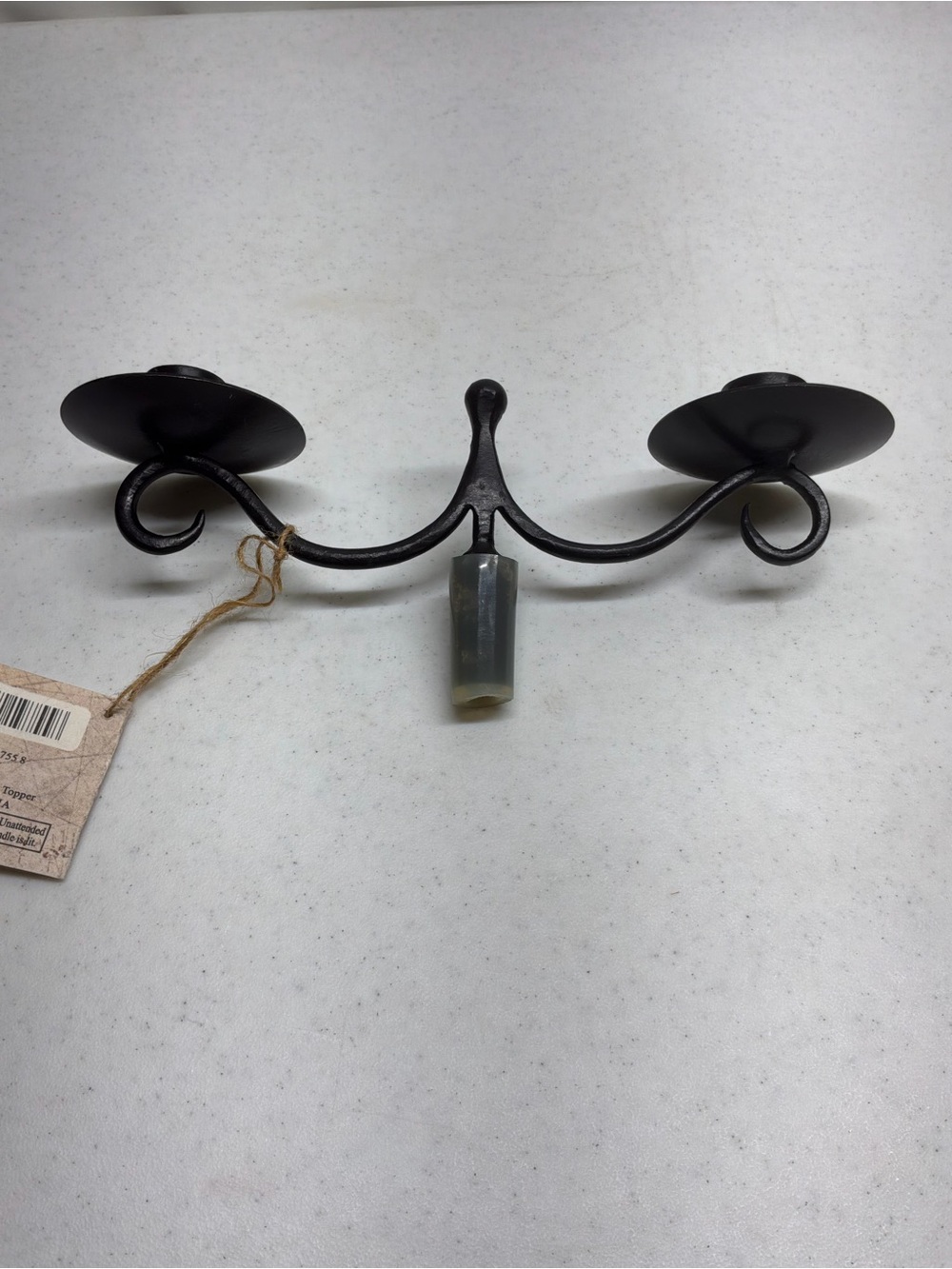 Bringier McConnell Scroll Metal Double Candle Wine Topper